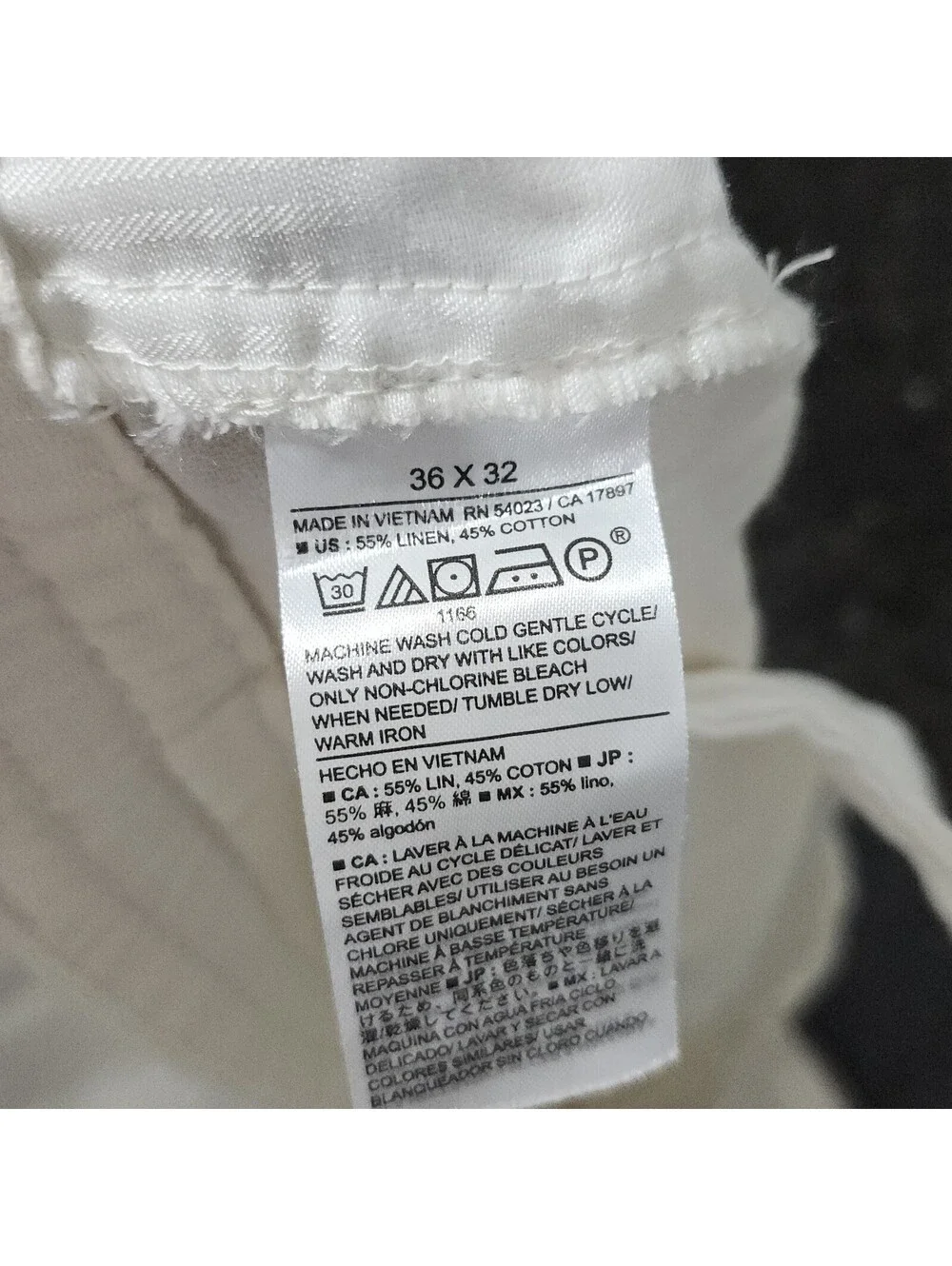 NWT Banana Republic Athletic Fit White Linen Blend Pants Summer Beach Mens 36x32